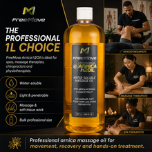 Load image into Gallery viewer, FreeMove Arnica Massage Oil 1L (Stain Free - Water Soluble)
